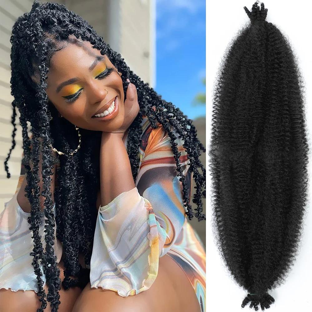 24 18 inch Afro Kinky Marely Braiding ũ  ߰ Ӹ Springy Afro Twist Hair  ũ  ͽټ Braids For African Women
